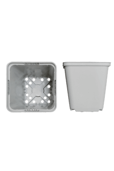 grå fyrkantskruka 9cm