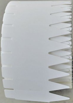 Vita sticketiketter i HDPE-plast 10 x 2,0 cm