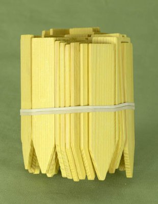 Sticketiketter av trä, 10 cm, 50-pack